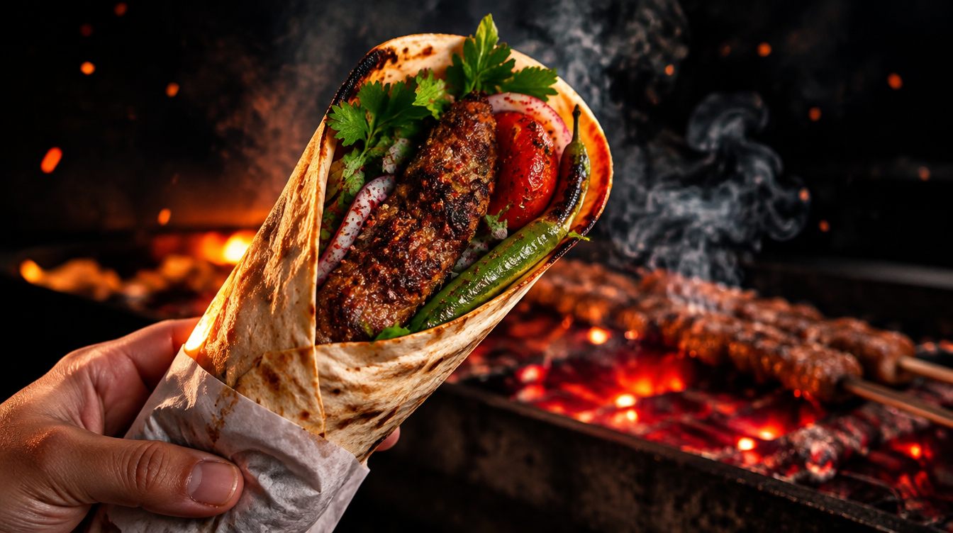Közde pişmiş Kaşarlı Ranch Adana dürüm